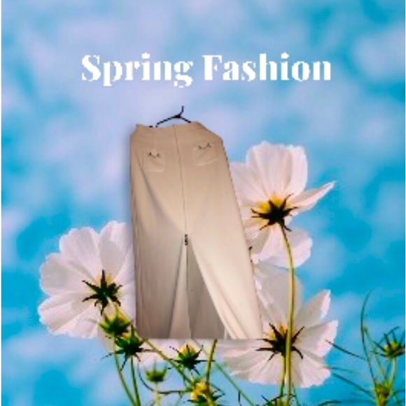 πΉ-White zip up front skirt- - Picture 2 of 9